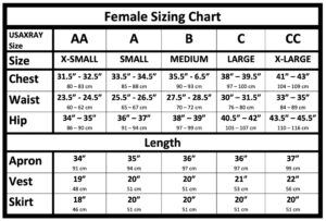 Size Chart - USAXRAY