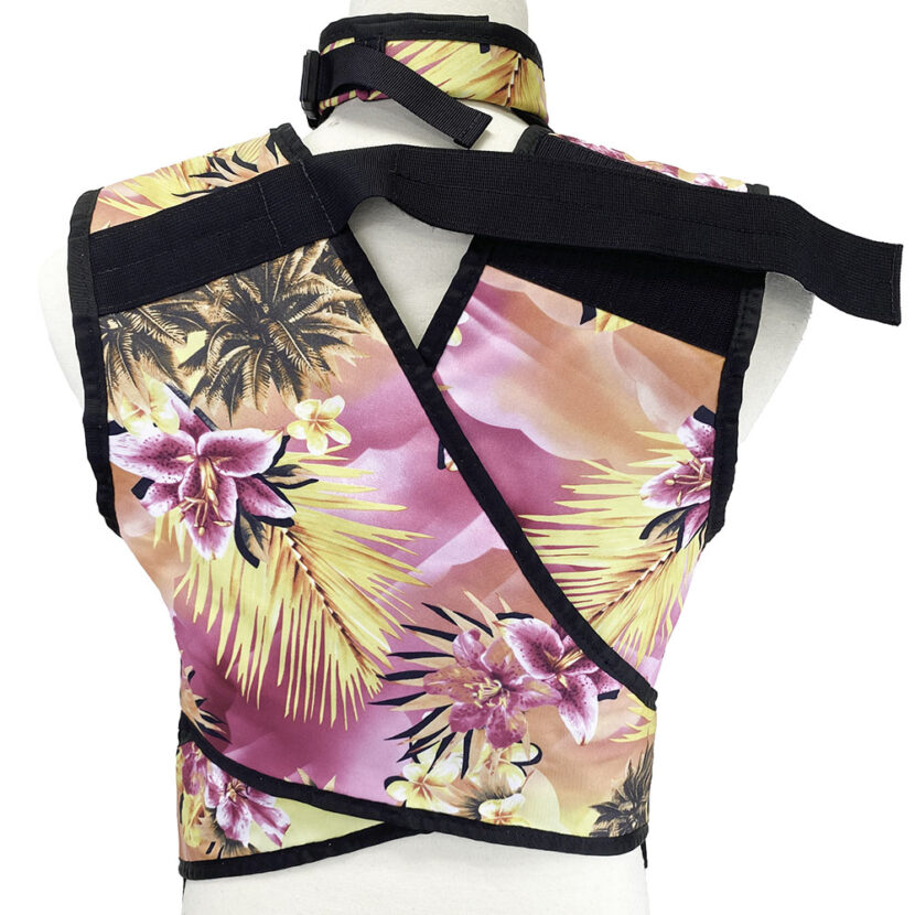 Premium Apron 9004 - Zeus Back view with a matching set of 223 Thyroid Shield, lead apron