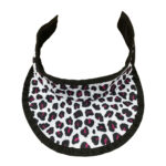 220 Thyroid Shield Pink Leopard flat front view