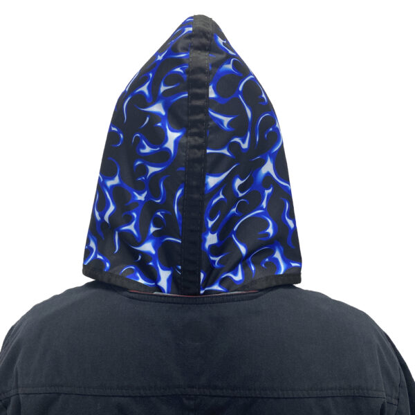 503 Lead Hoodie, Blue Flame, Person Back view