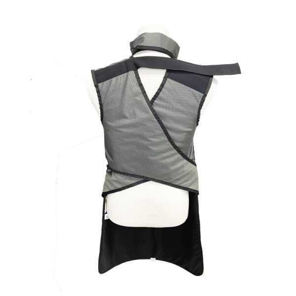 9004 Zeus Lead Free Apron, Diamond Grey, Back view